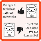 Effeuno Stecker T 23 Warnung