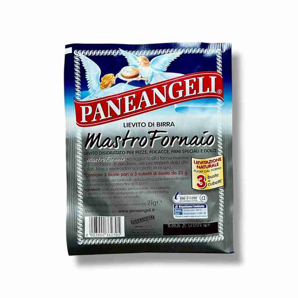 Paneangeli Lievito di Birra Bierhefe Packung 3x7 Gramm Rückseite